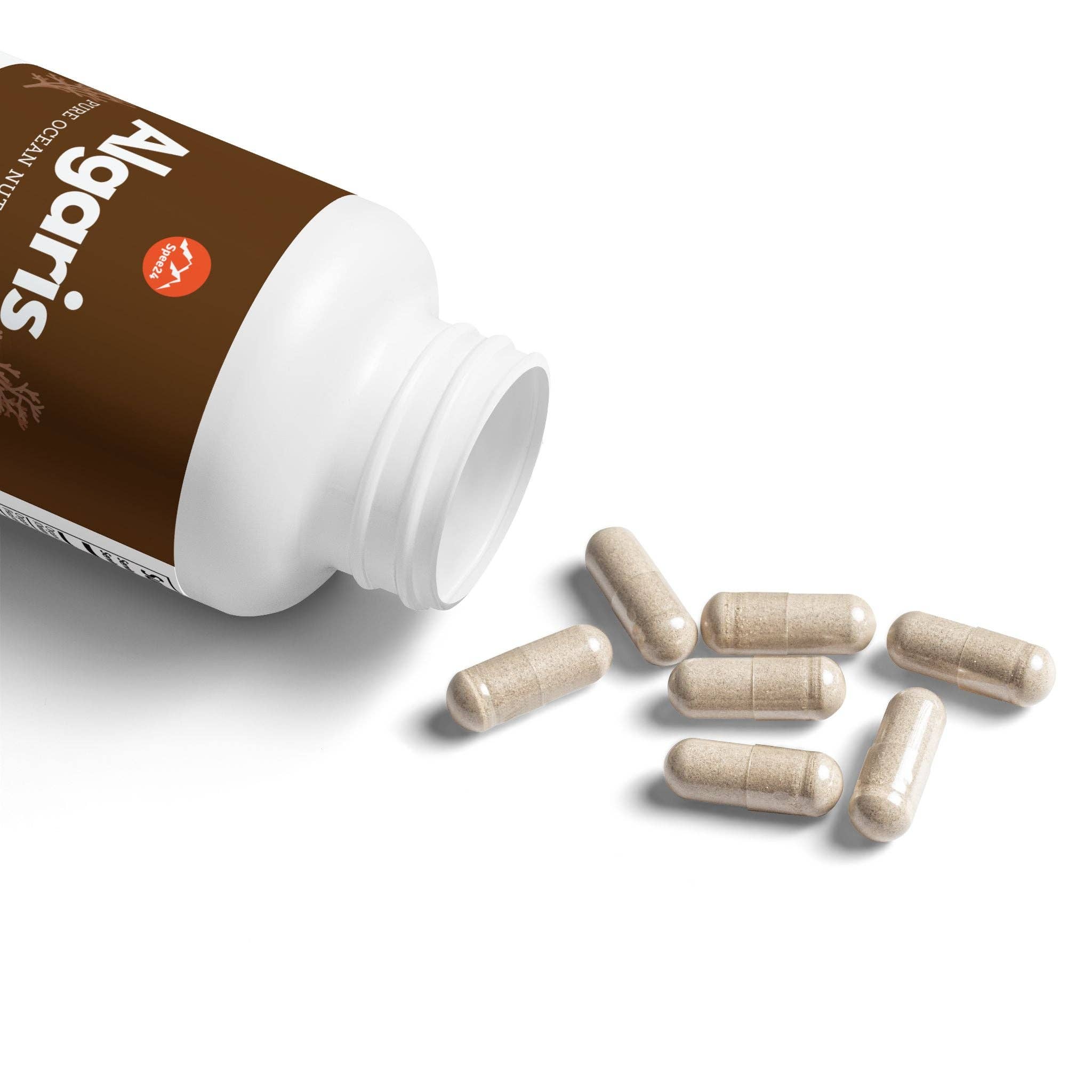 White bottle cap Algaris Sea Moss Supplement (60 Capsules) for wholesale on Faire5