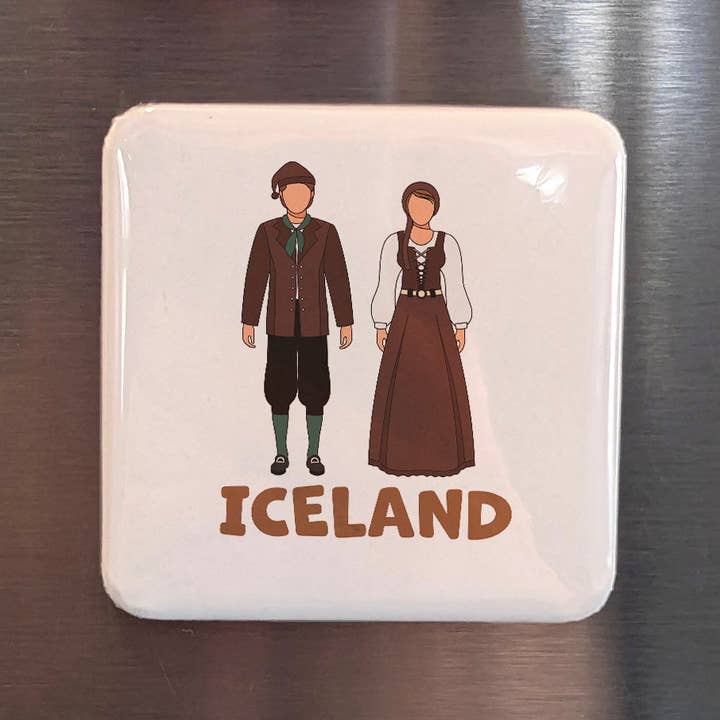 Isländska folkdräkter kylskåpsmagnet för wholesale av PhiloPerse
