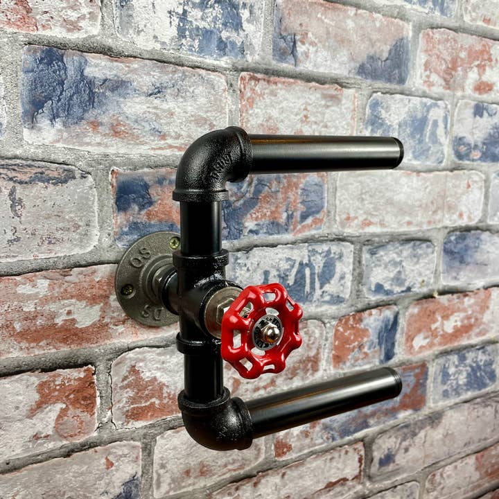 Fandomonium - Wholesale Toilet Paper Holder - Industrial Style Pipework Steel Double Toilet Roll Holder4