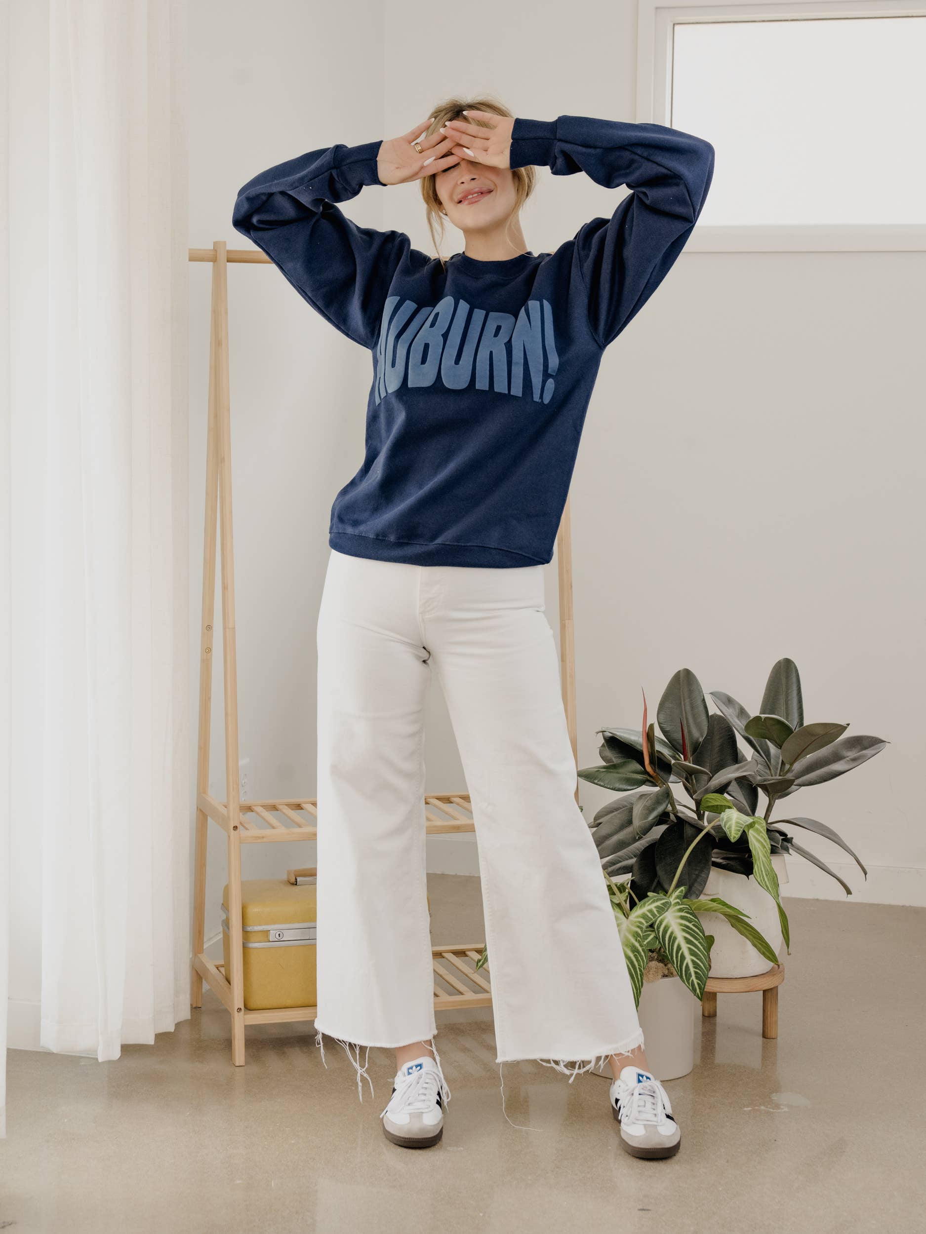 LivyLu - Wholesale Graphic Sweatshirt - Unisex - Auburn Tigers Mono Puff Ink Navy Licensed Sweatshirt 2