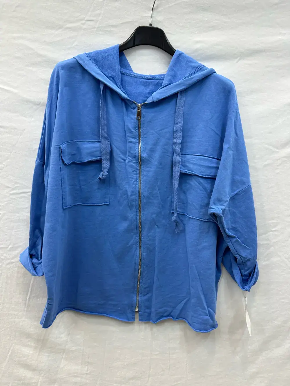 Mimi & Gogo - Wholesale Hoodie - Women's - Hooded jacket with zip and pockets @8633_GZipPoches15