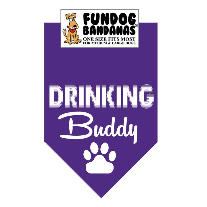 Assorted Colors 5 Pack - Drinking Buddy Dog Bandana for wholesale on Faire2