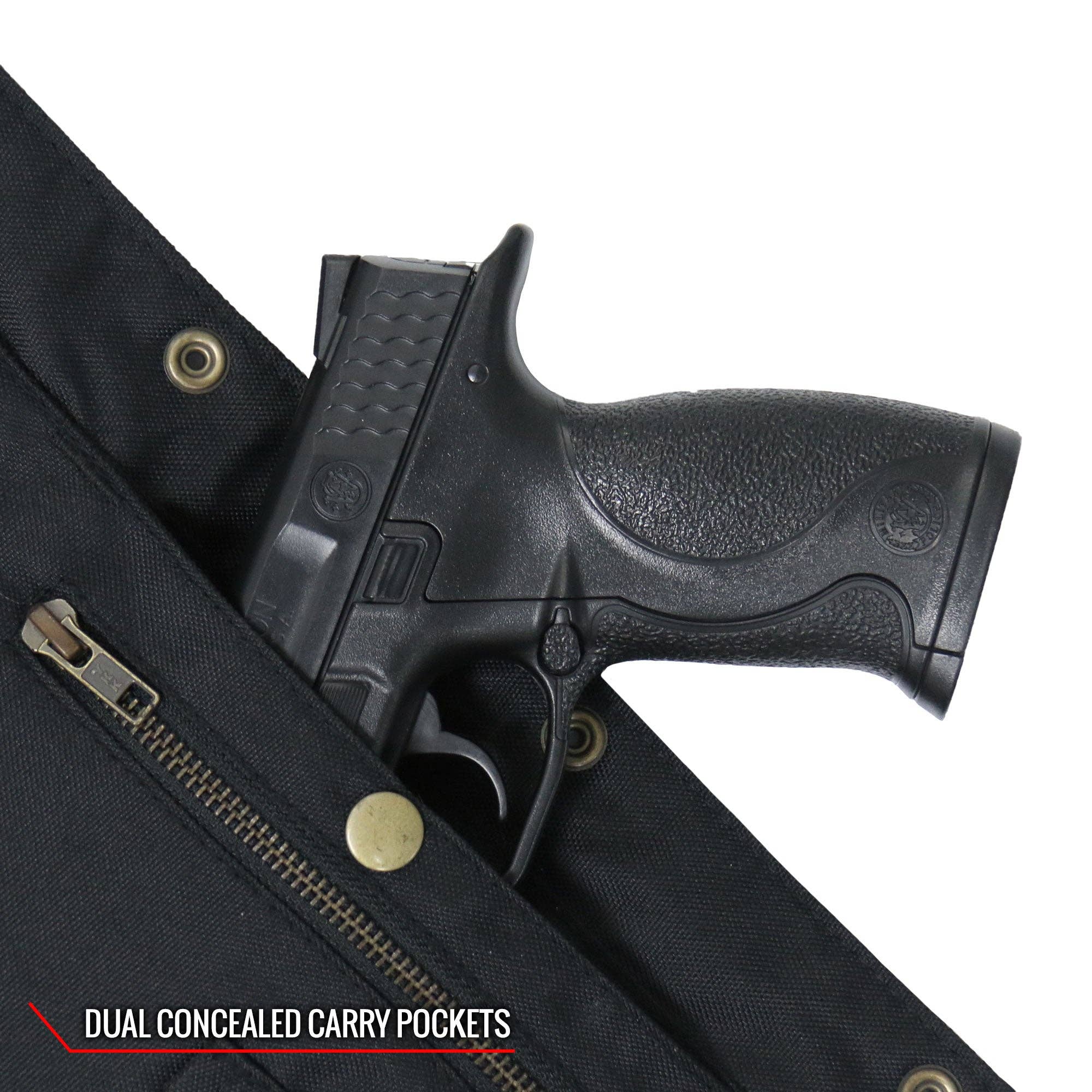 BLK Hot Leathers VSL1008 - Gilet da motociclista da donna, in pelle, con dieci tasche, colore nero in vendita all'ingrosso su Faire13