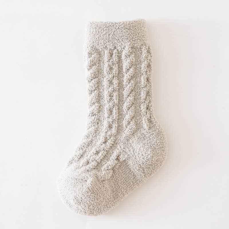 Little Trendy - Wholesale Socks - Baby - Baby newborn twist texture thickened warm socks1