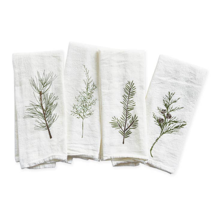 June & December - Vente Serviettes de table en tissu - Lot de 4 serviettes de table