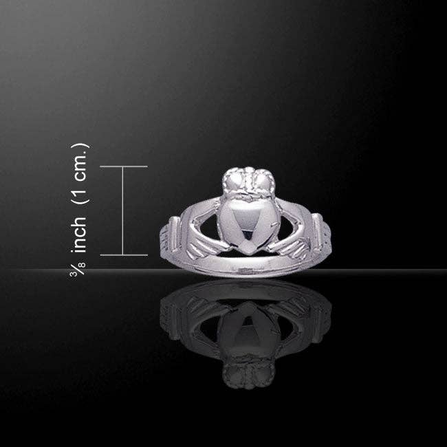 Silver Insanity - Wholesale Wedding Band/Ring - Classic Sterling Silver Celtic Claddagh Wedding Band Ring0
