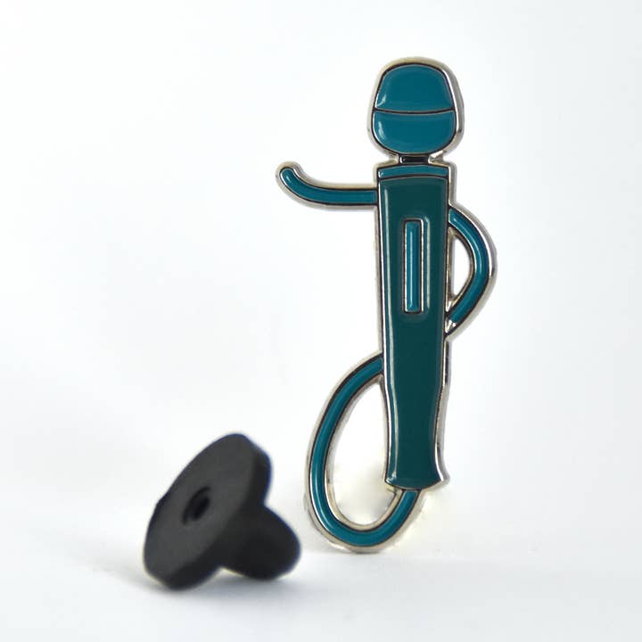 Magic Wand Vibrator Enamel Pin for wholesale by The Franki Hanke