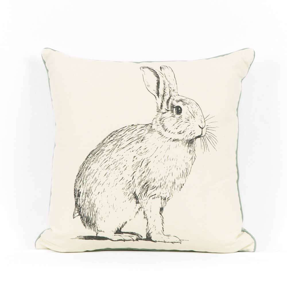 Devanie At Home (Formerly Adams & Co.) - Wholesale Throw/Decorative Pillow - 30282 - 17x17 rvs pillow (RABBIT/CHKRD) Easter & Spring3