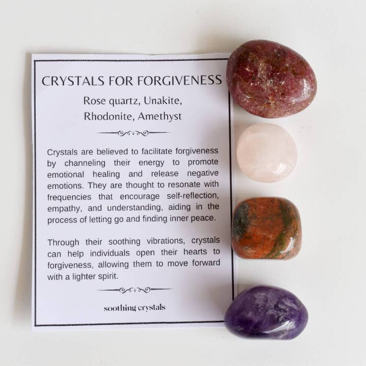 Soothing Crystals - Wholesale Spiritual Stone/Crystal - Crystal Gift Set | FORGIVENESS | Crystal Healing Kit