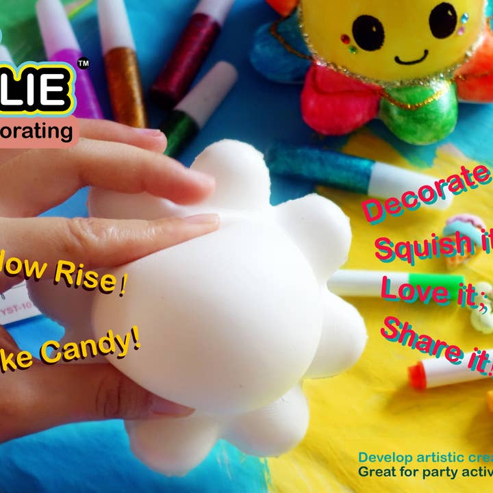 Busy Charlie LLC – Kit de artesanato DIY - Criança por atacado – Kit Squishy DIY - Little Octopus Squishy Maker7
