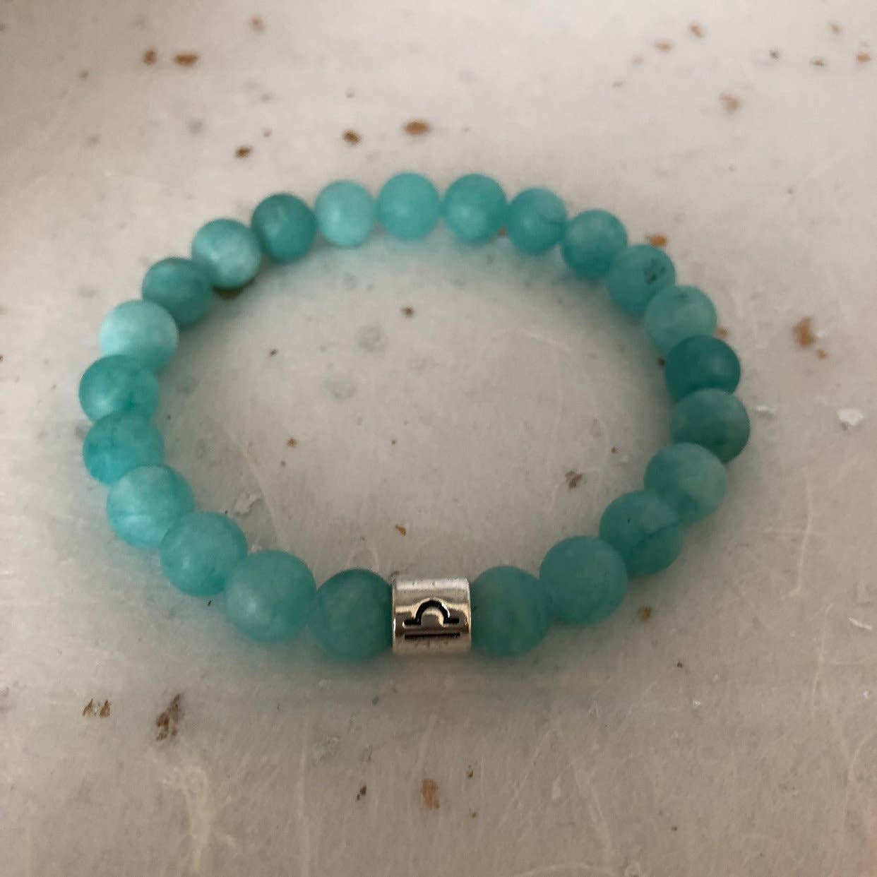 Roshni Desai & Things – wholesale Beaded bracelet – Light Blue Matte Amazonite Libra Star Sign Zodiac Sign Brace0