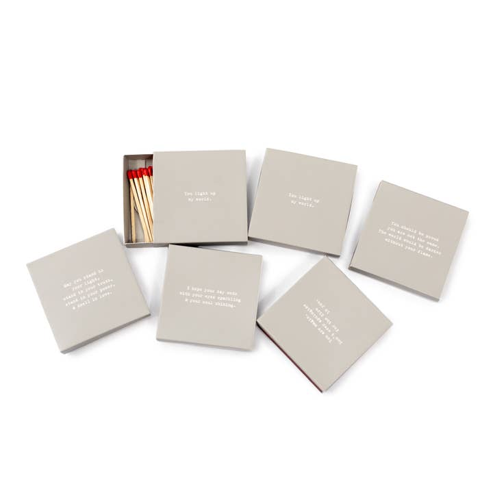 Sugarboo & Co - Wholesale Matches - Encouragement Matches - Assorted Set of 36 - 3.5" x 3.5"