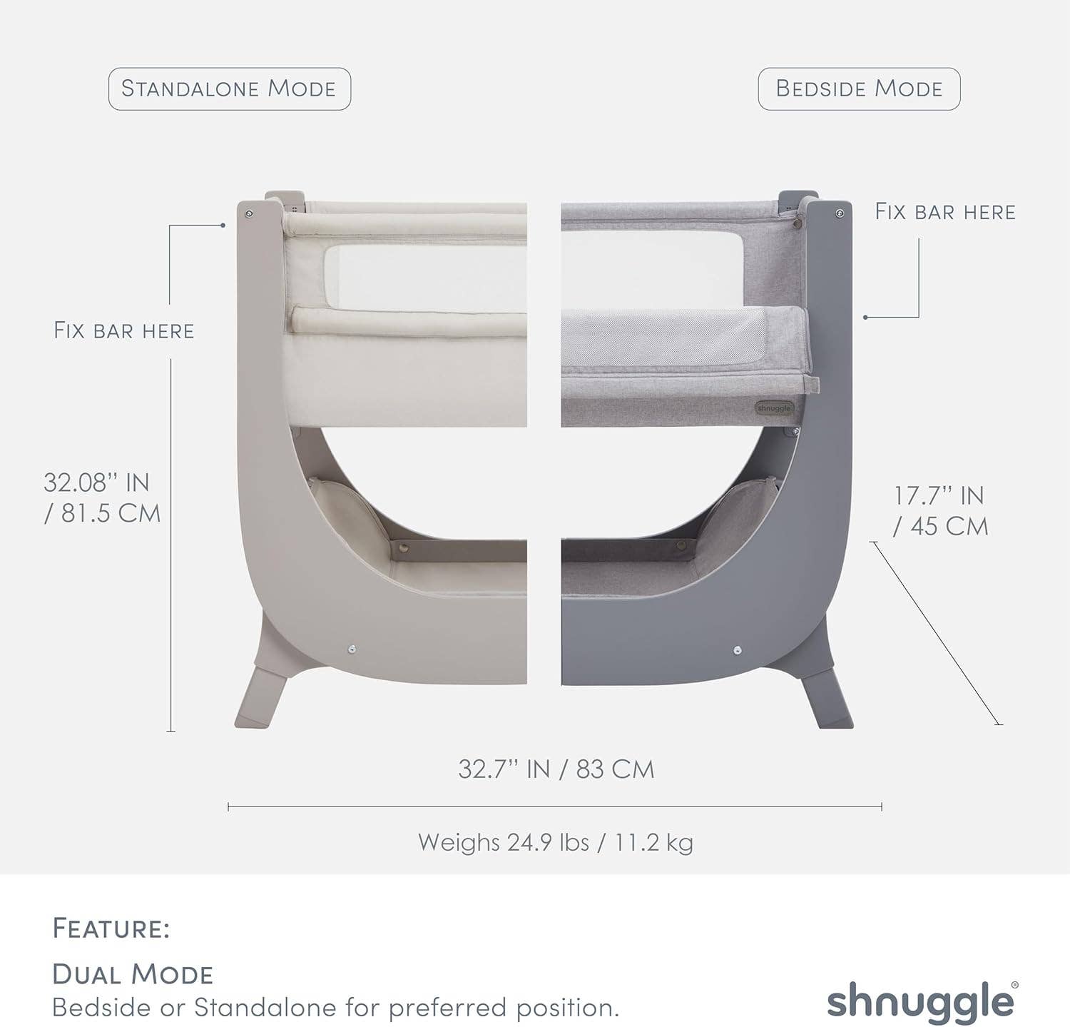 Shnuggle - Wholesale Bassinet - Baby - Shnuggle Air Lite Infant Bedside Bassinet11