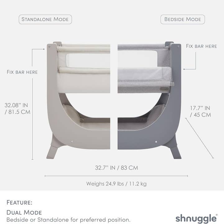 Shnuggle - Wholesale Bassinet - Baby - Shnuggle Air Lite Infant Bedside Bassinet11