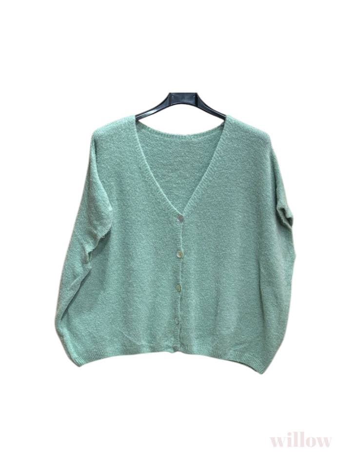 Moonsun - Wholesale Cardigan - Women's - Short-sleeve alpaca v-neck cardigans1