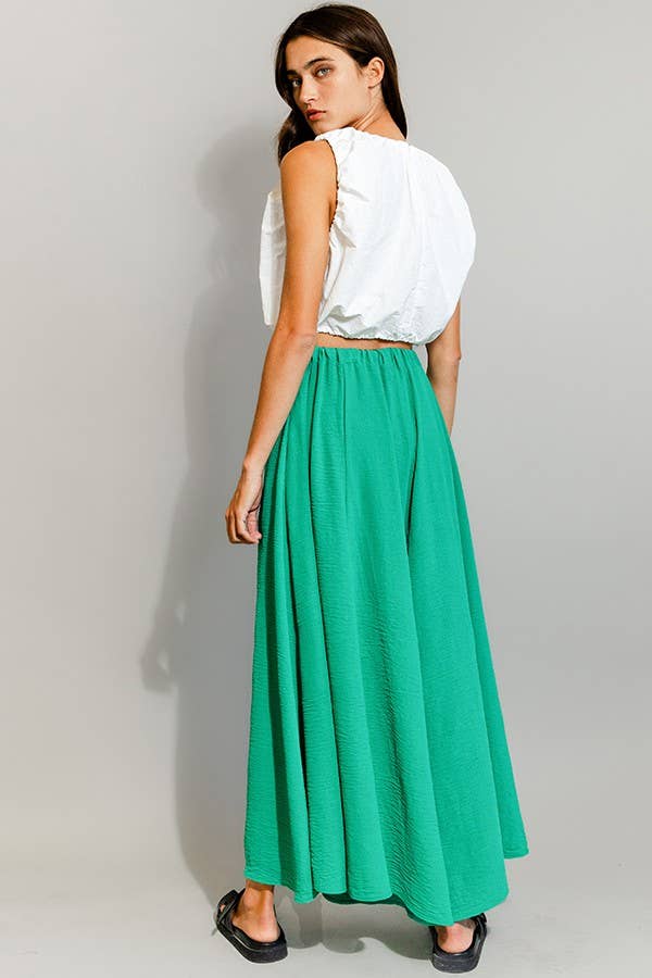 BUCKETLIST INC - Wholesale Pants - Women's - P5131 Solid Woven Wide Leg Pants3