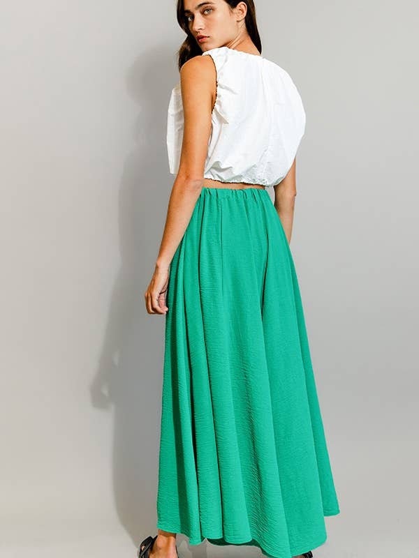 BUCKETLIST INC - Wholesale Pants - Women's - P5131 Solid Woven Wide Leg Pants3