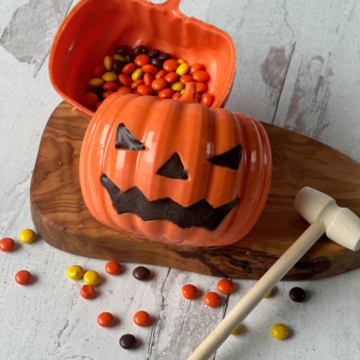 Chocolates Unlimited by Denise - Wholesale Chocolate - Halloween Jack O Lantern Pumpkin Breakable Smash Chocolate