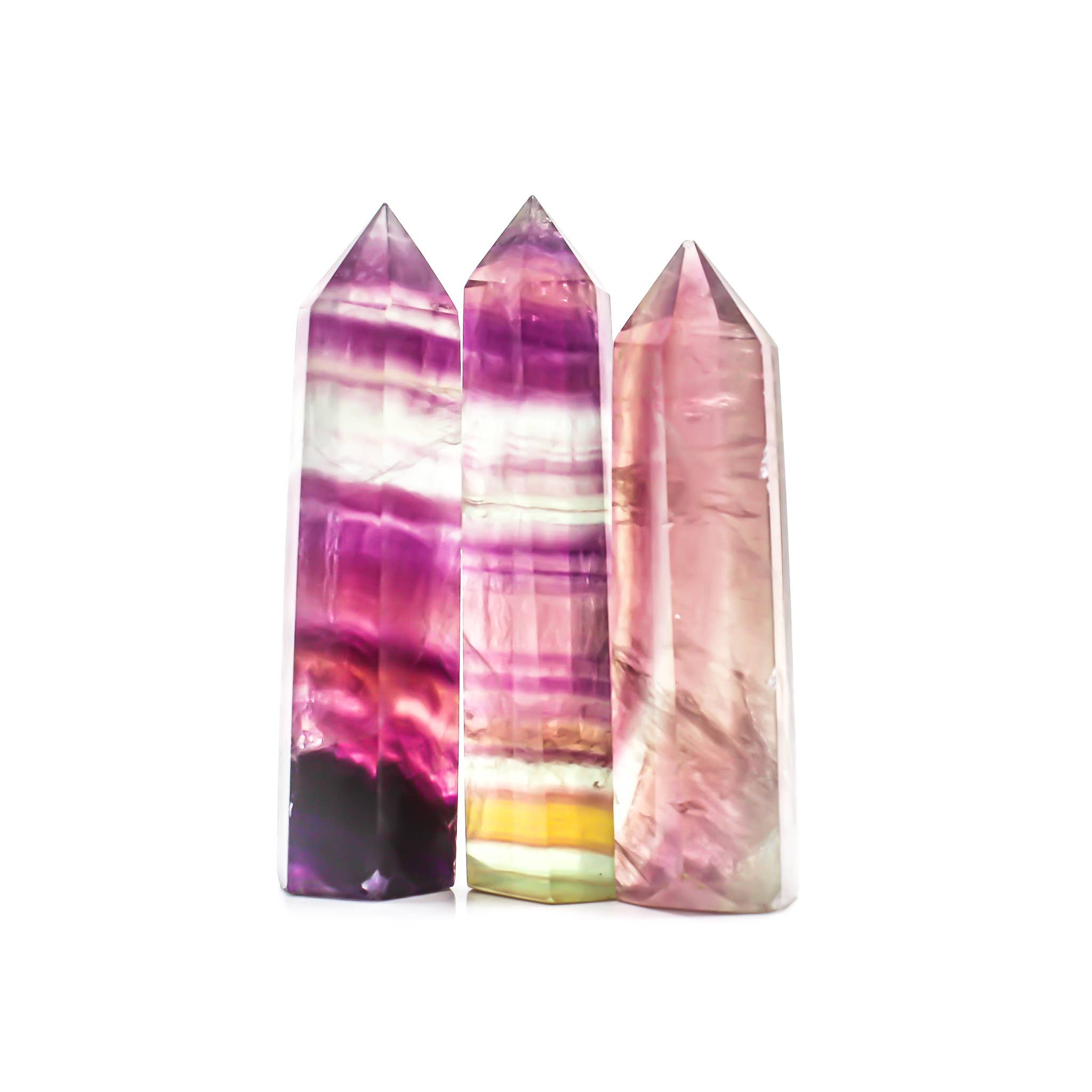 Quasar Gems USA - Wholesale Spiritual Stone/Crystal - Rainbow Fluorite Obelisk Towers 10-12cm1