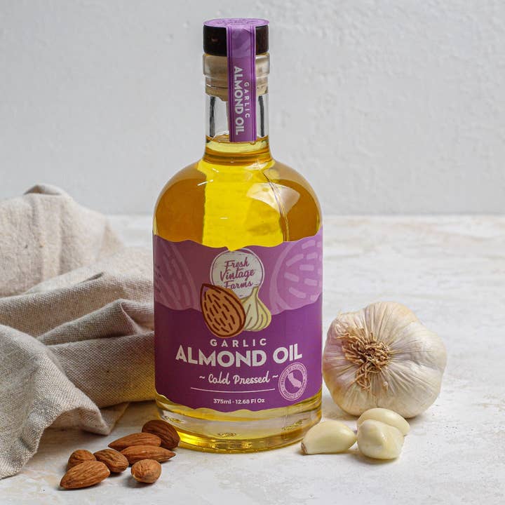 Fresh Vintage Farms - Wholesale Cooking oil - Garlic Infused Almond Oil (Cold-Pressed)1