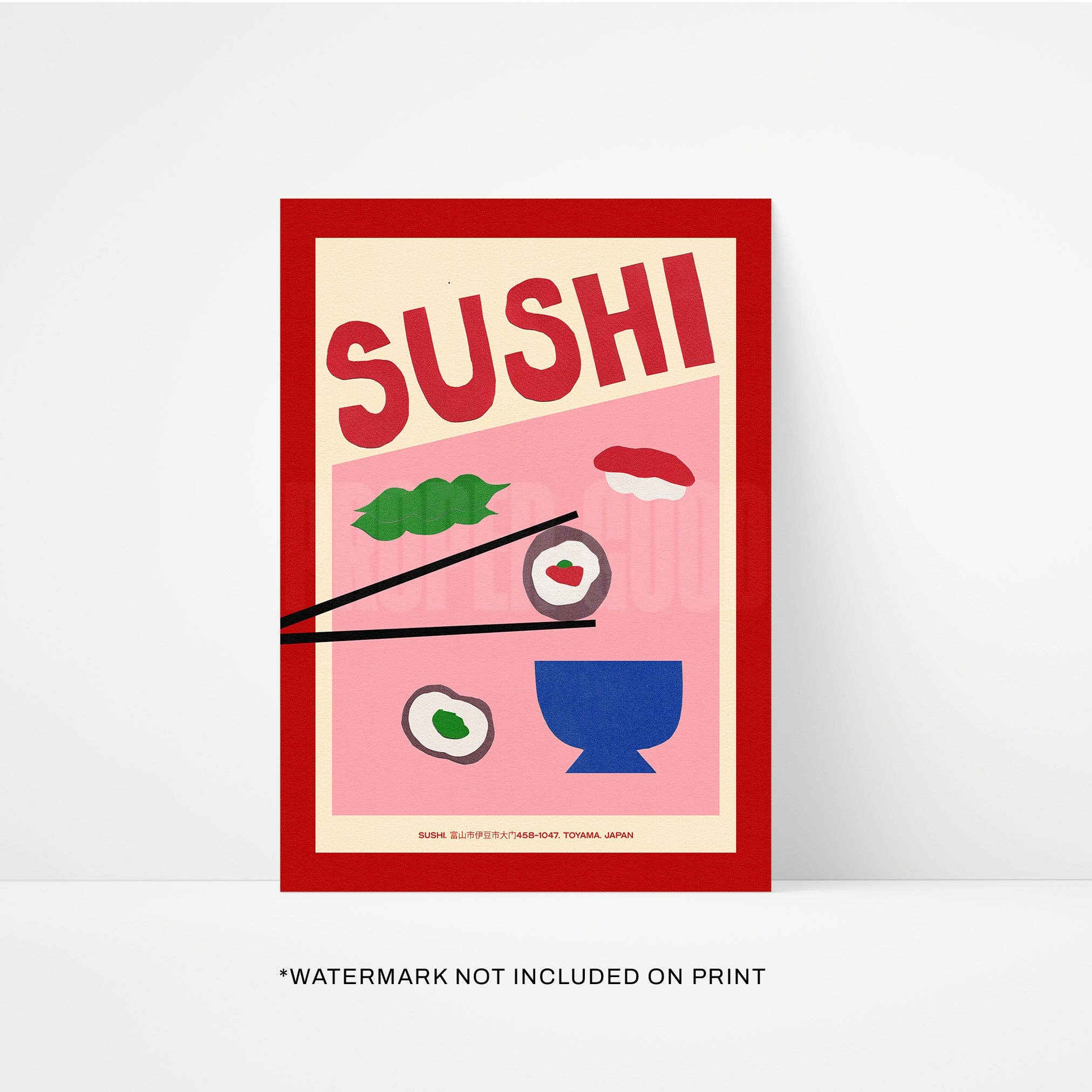Proper Good - Wholesale Art Print - Sushi Hand Collaged Print