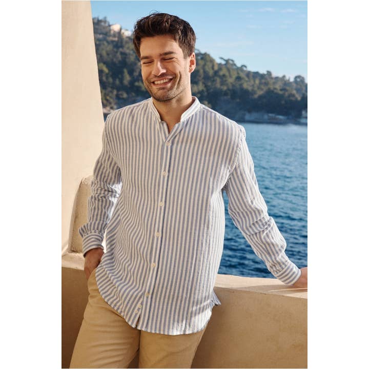 Hampton Granier striped cotton gauze shirt for wholesale by JAQK