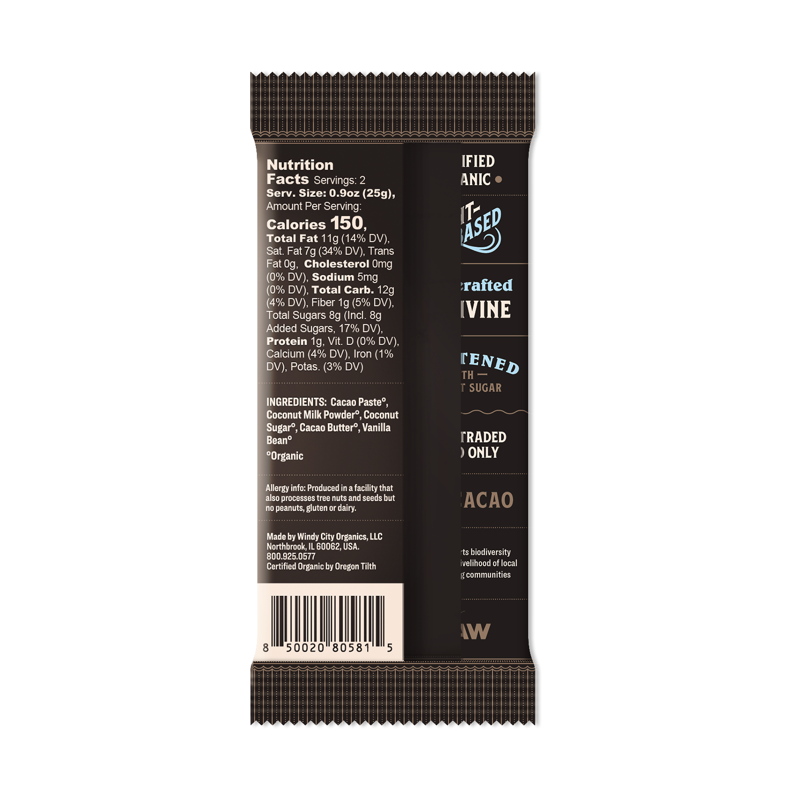 Windy City Organics - Wholesale Chocolate Bar - Premium Coconut Milk Chocolate Bar - 45% Cacao1