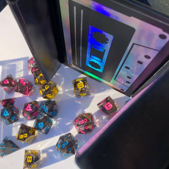 Aether Objects - Wholesale Dice - Mixtape Dice, 7-Piece Resin Dice Set1