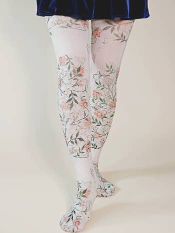Printed Tights, Bird By William Morris