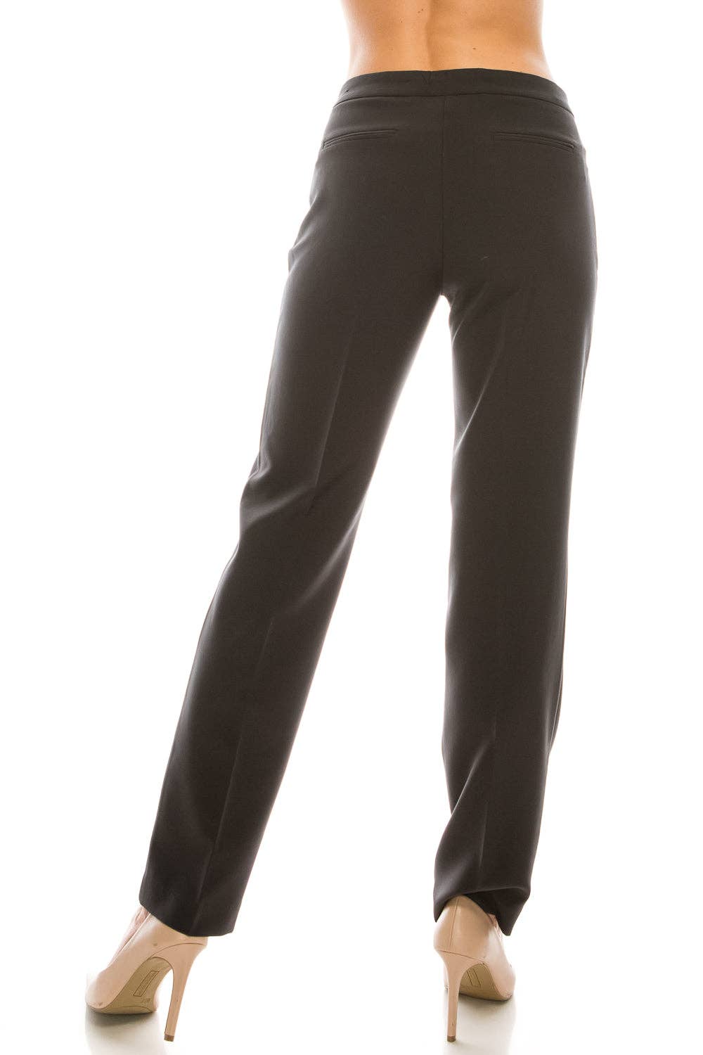 GRIS Pantalon slim en twill Zac & Rachel avec 2 poches frontales à fermeture éclair en vente sur Faire1