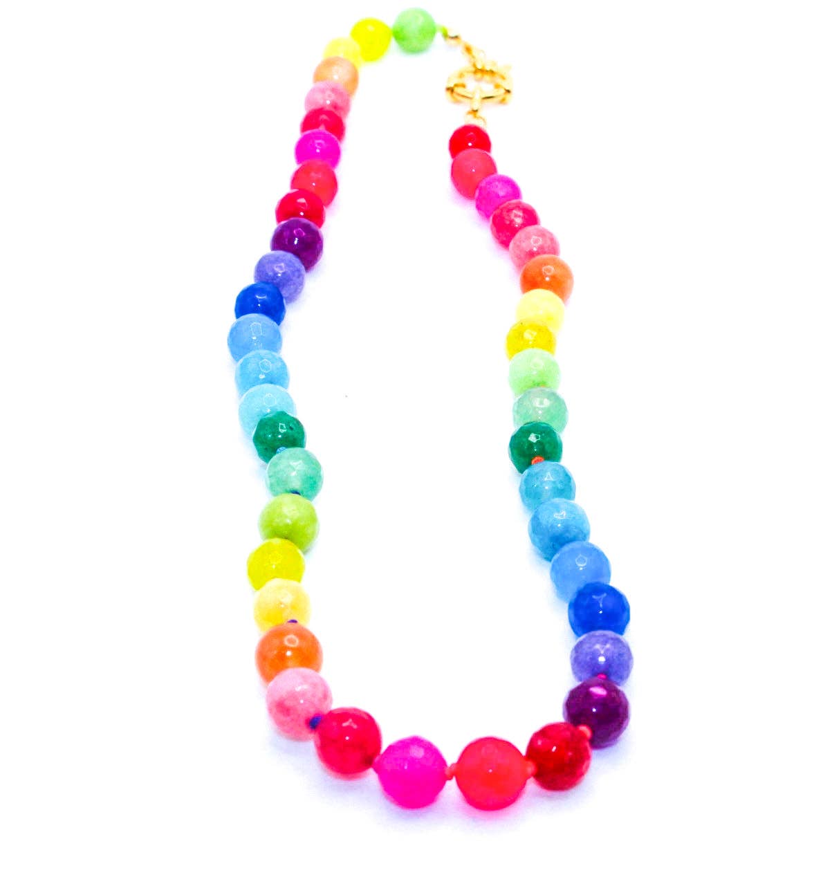 Gems By SJ - Vente Collier de perles - Collier arc-en-ciel Signature SJ