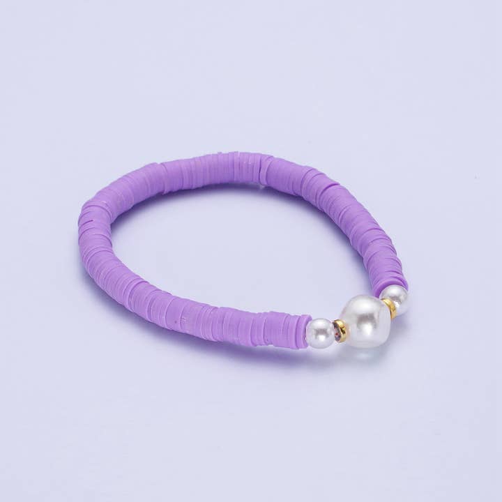 Aim Eternal - Wholesale Beaded Bracelet - Colorful Surfer Bracelet Heishi Pearl Handmade Beads brct1287