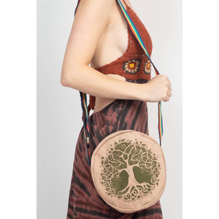 Lakhays Collection Inc. – Großhandel Umhängetasche - Damen – Böhmische runde Umhängetasche5