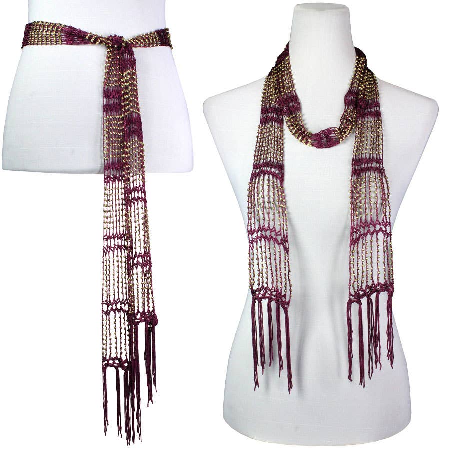 The Magic Scarf Company - Wholesale Scarf - Women's - 1755 - Shanghai Beaded Scarves/Sash87