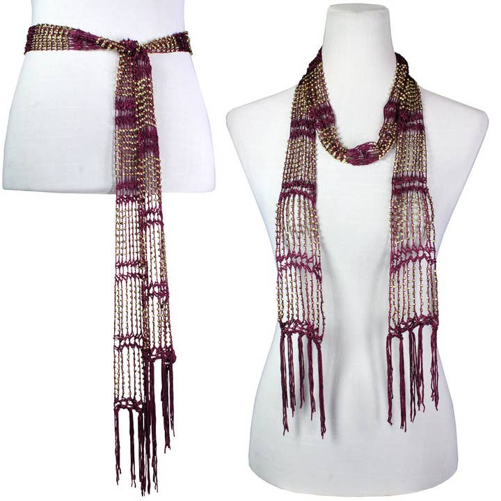 The Magic Scarf Company - Wholesale Scarf - Women's - 1755 - Shanghai Beaded Scarves/Sash87