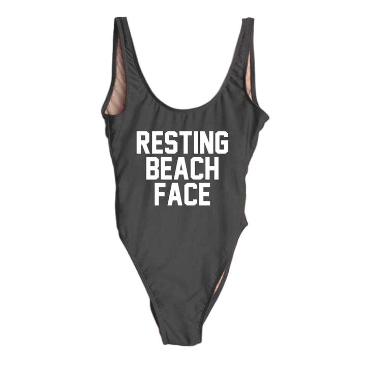 Resting Beach Face One Piece for wholesale by RAVESUITS