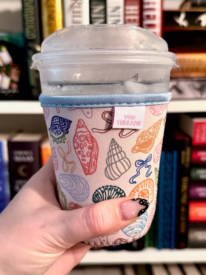 Coquette Sea Shells Iced Coffee Drink Sleeve - Small for wholesale by YGG Threads