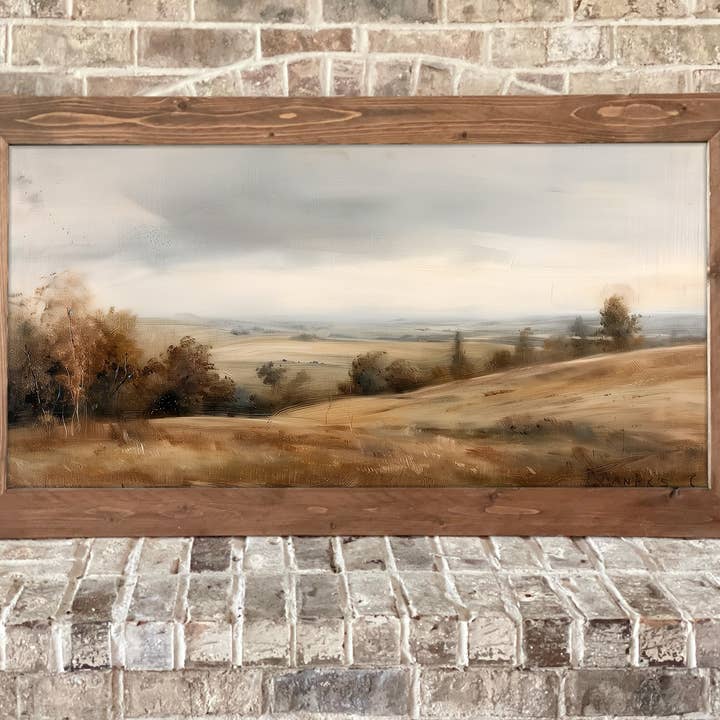 Rolling Hills & Gray Sky - Oversized Farmhouse Wall Art for wholesale by Swinford Designs