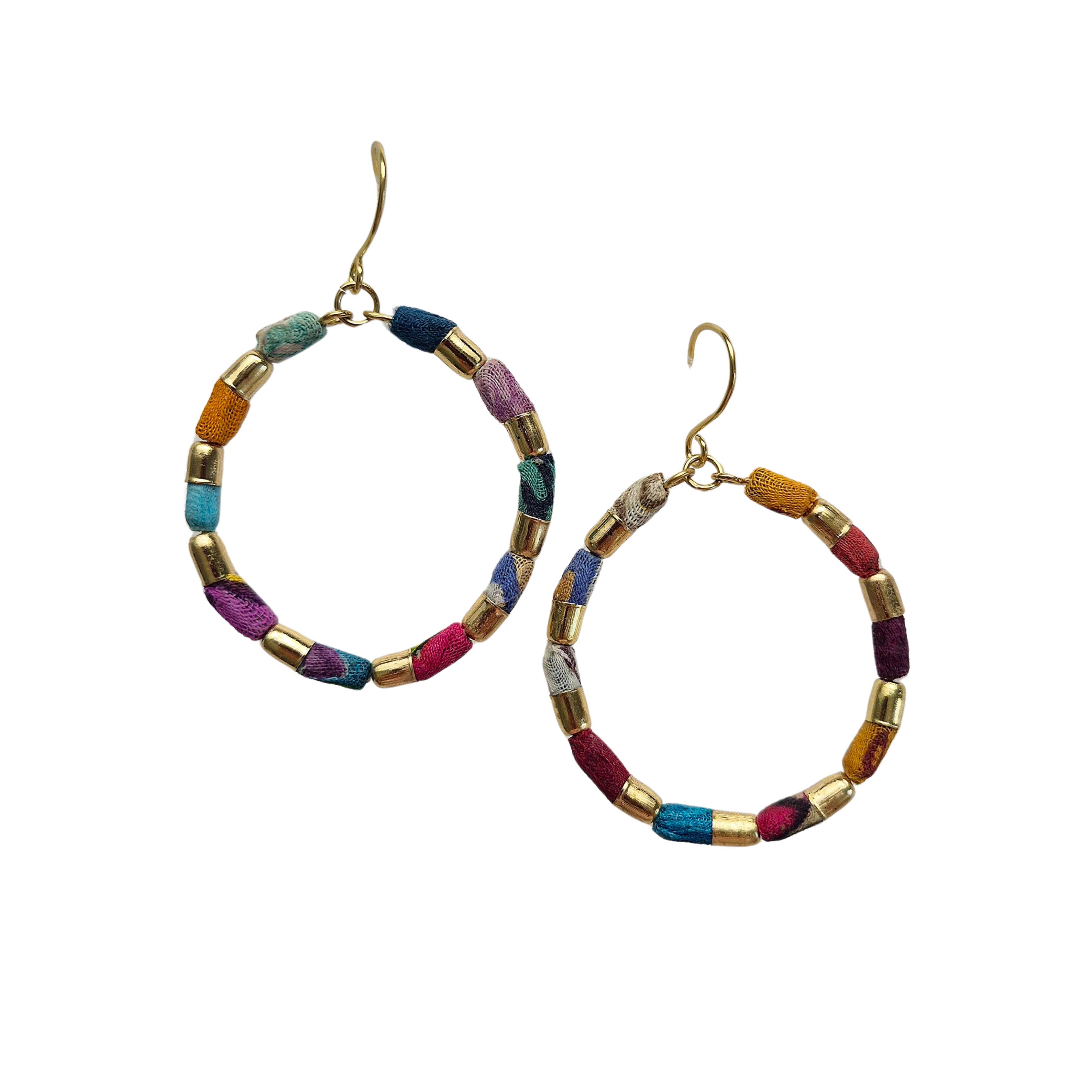 ZODA - Wholesale Dangle earrings - Handmade Sari Earring 1001ZO