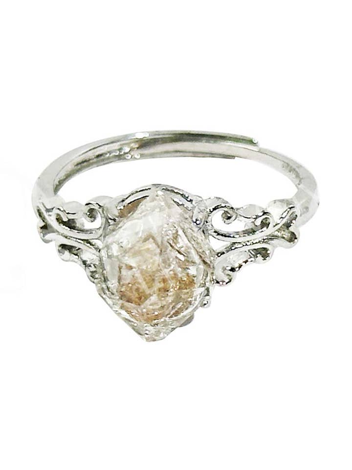 (PC)STERLING SILVER - RING PAKIMER CRYSTAL QUARTZ ADJUSTABL for wholesale by Oceanic Linkways Inc