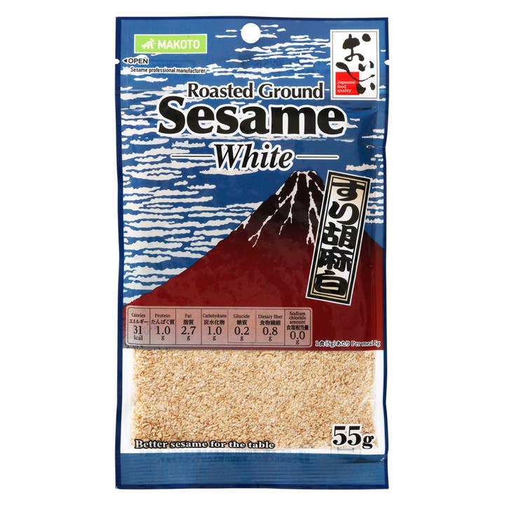 100% Ground White Sesame - Japan Quality
55g (1.9oz) for wholesale by LEONIS SHIRTS & FAVORITES