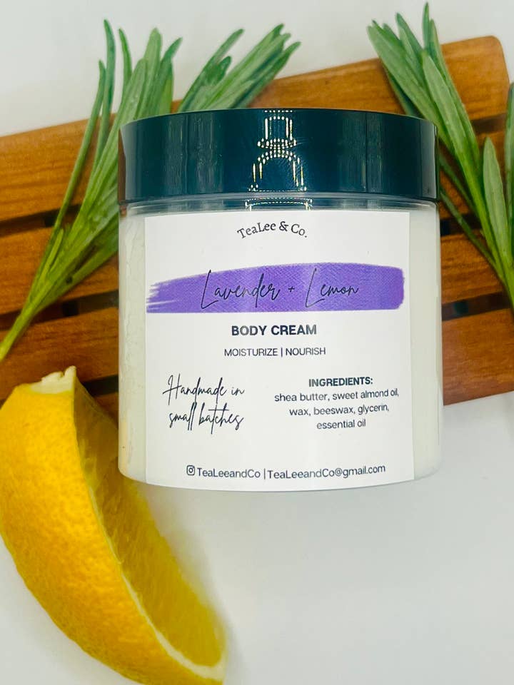 Lavender + Lemon Body Cream for wholesale by TeaLee & Co.