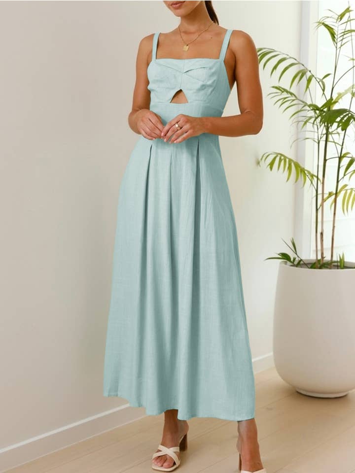 YNIQUE - Wholesale Jurk - Dames - Dames Zomerse Mouwloze Maxi Jurk met Luchtige Laagjes18