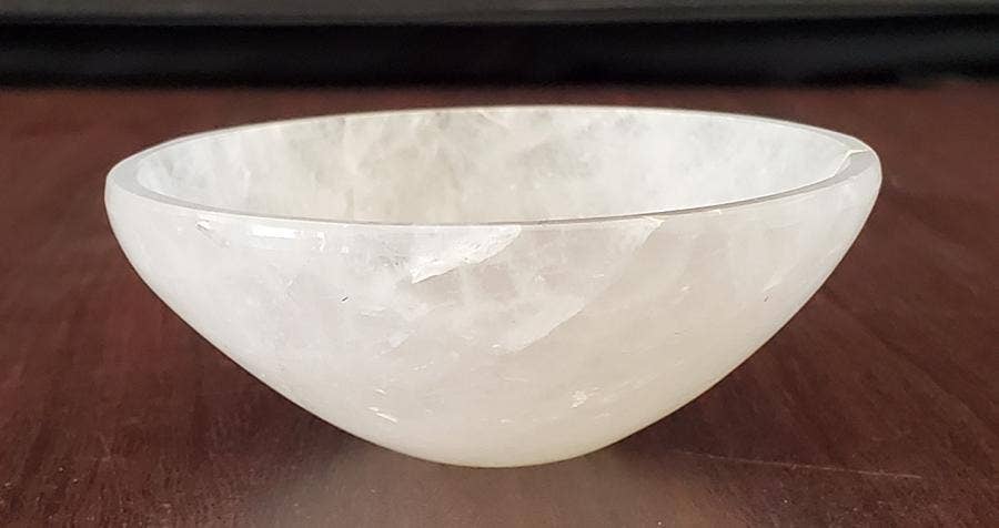 GREENROOTS USA LLC - Wholesale Decorative Plate/Dish/Bowl - Rose Quartz Gem Stone Bowl 2" Diameter X 0.75" High0
