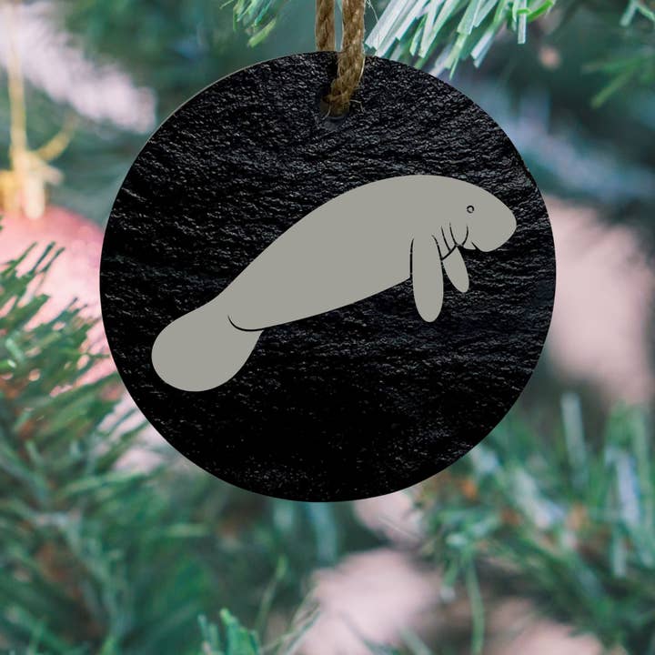 Mermaid of Hilton Head - Wholesale Ornament - Custom Manatee Slate Ornament - Personalized City/State Name5