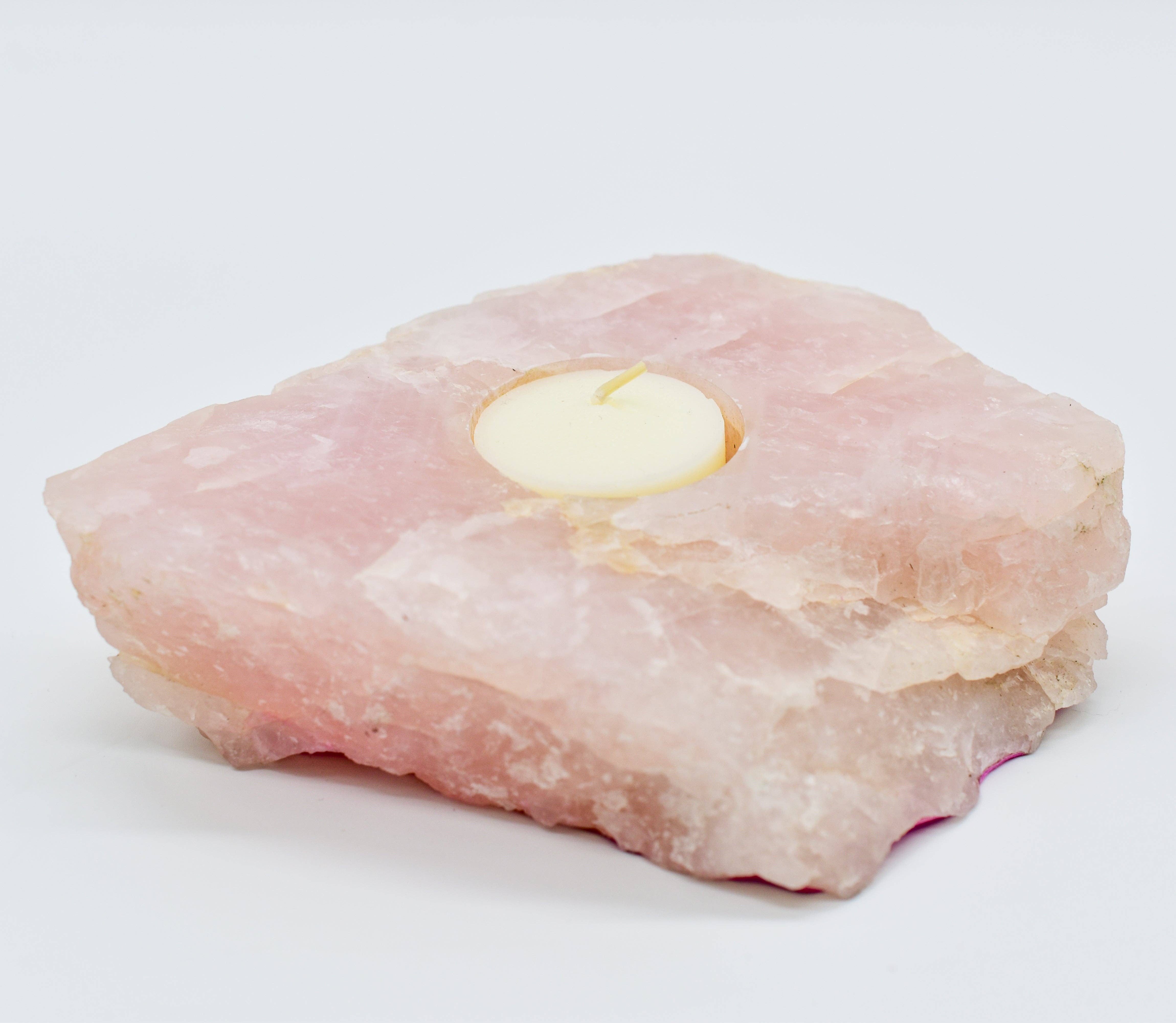 Whyte Quartz - Vendita all'ingrosso Portacandele - NUOVI candelieri in quarzo rosa2