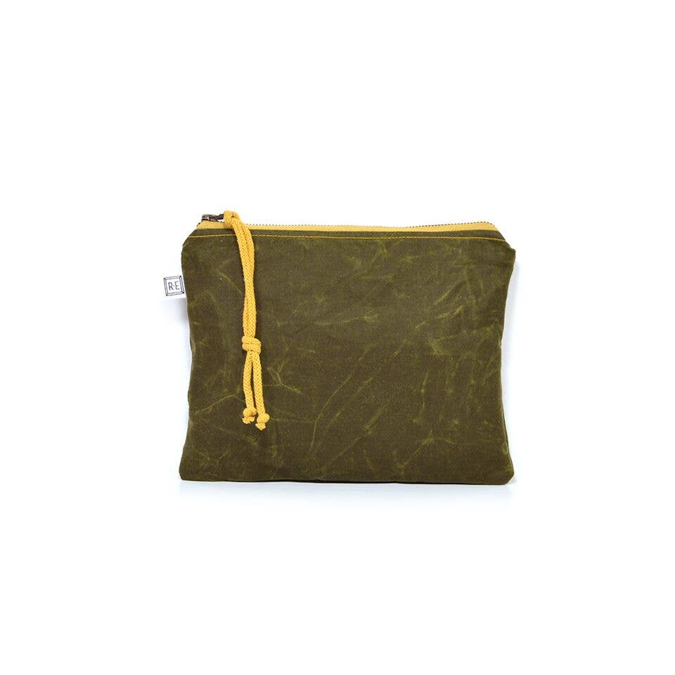 Rachel Elise Studio - Wholesale Makeup/Cosmetic Bag - Cosmetic Pouch - Waxed Canvas // Large Vegan Zipper Bag0