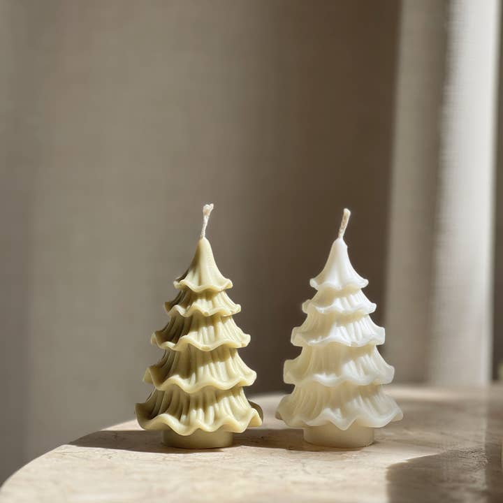 Frosted Tree Candle and other Purchase Wholesale snow business. Free Returns & Net 60 Terms on Faire trending on Faire.