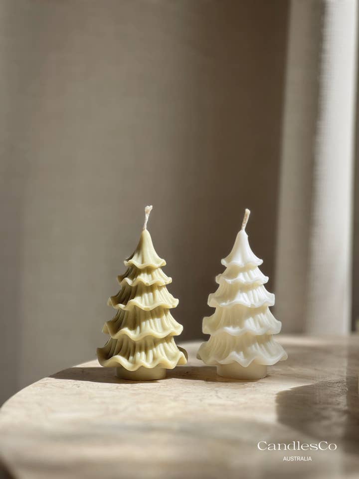 Frosted Tree Candle for wholesale by CandlesCo Australia