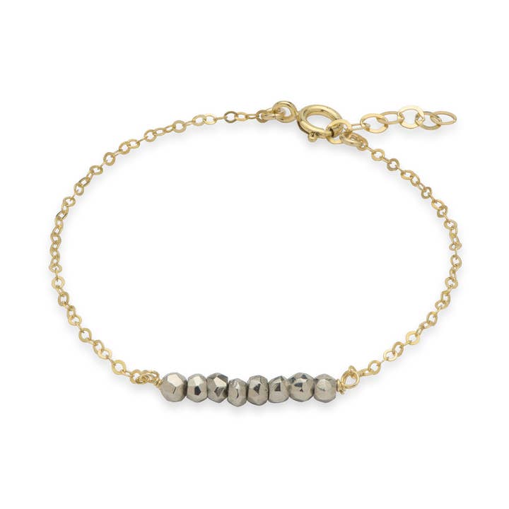 Pyrite Gold Bracelet for wholesale by Amy Jennings Designs
